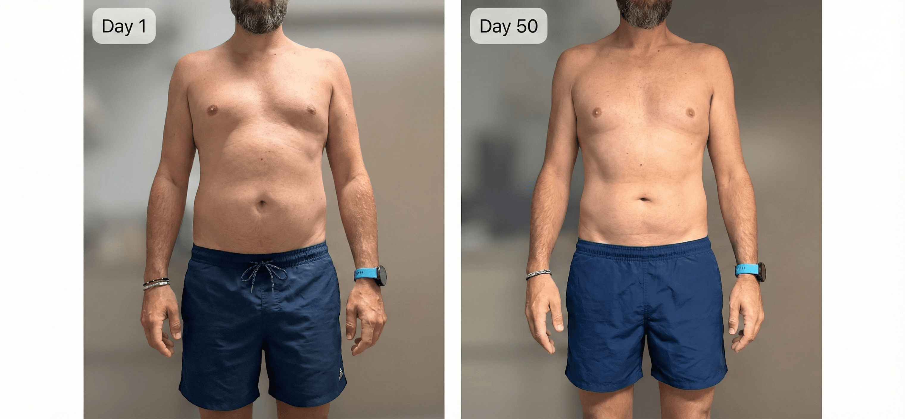 BigZ transformation - Day 1 vs Day 50 of the 100 Sharp challenge